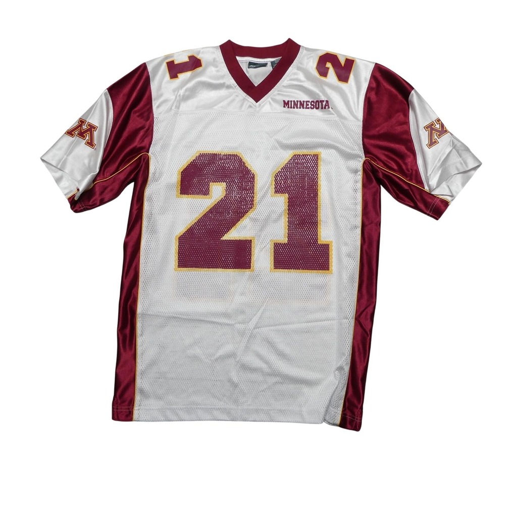 Minnesota Golden Gophers Jersey Mens Medium White NCAA Football Pro Edge #21